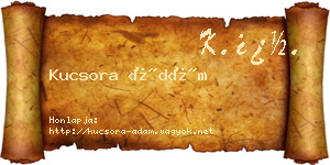 Kucsora Ádám névjegykártya